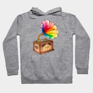 Rainbow Record Player Hoodie